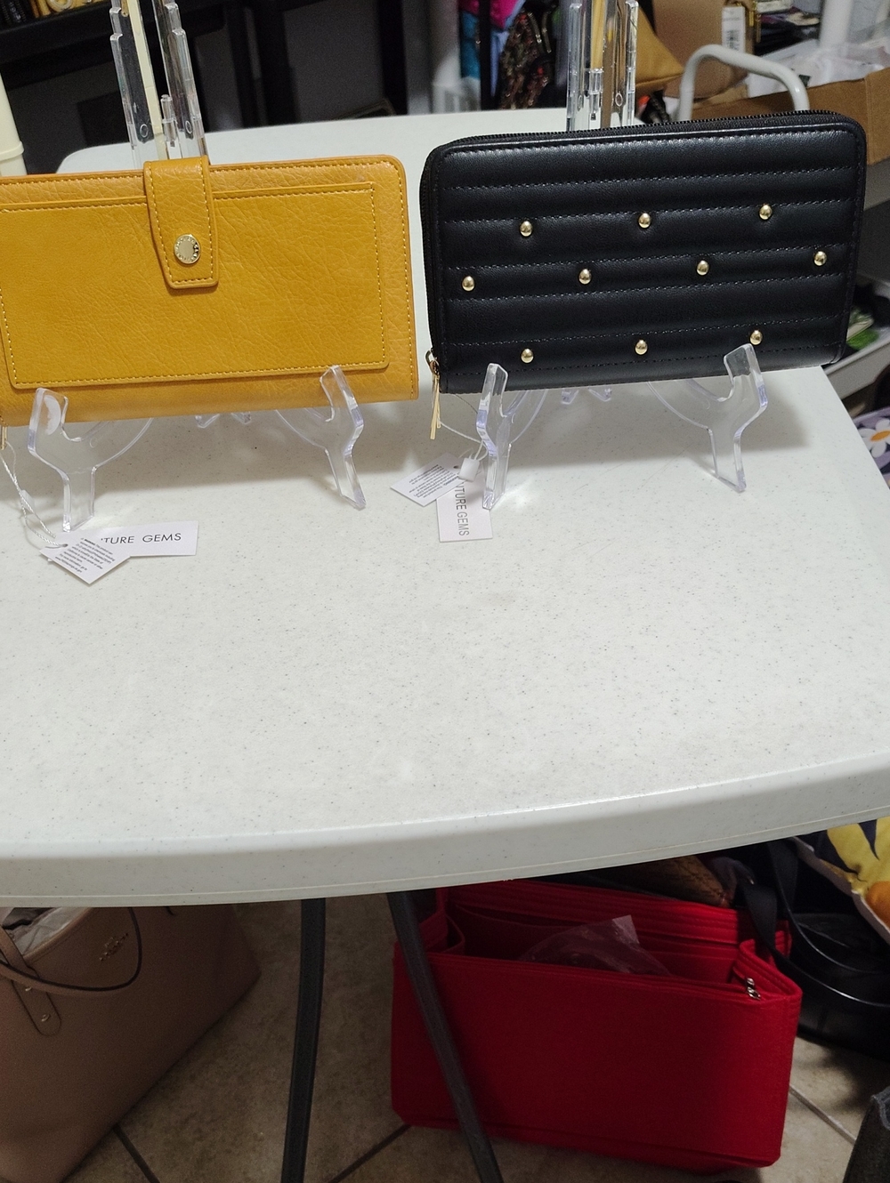 2 Brand New Wallets- 1 Mustard Yellow & 1 Black